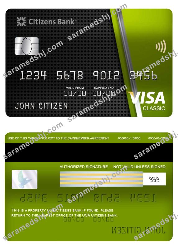 USA Citizens bank visa classic card